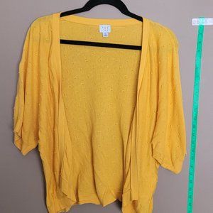 Gold short-sleeved cardigan, A New Day, XL, good condition